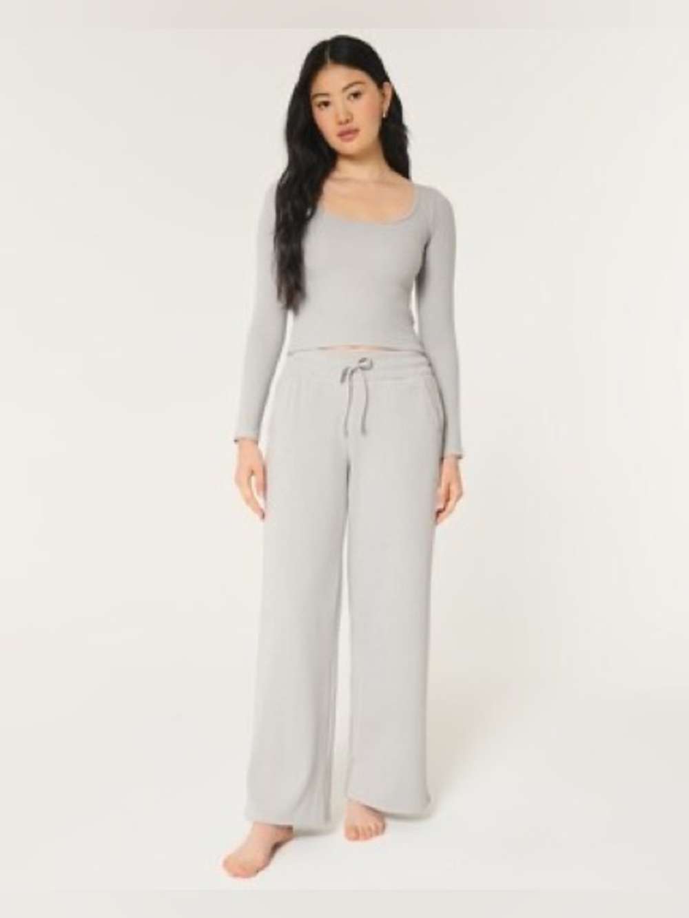 Gilly Hicks Hollister Ribbed Woman’s Wide Leg Sweatpants
